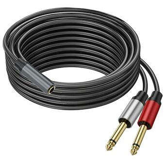 3m 6,35mm Stereo Hona TRS till Dubbla 1 / 4 Tum Han Mono Y Splitter Breakout-kabel Patch-kabel