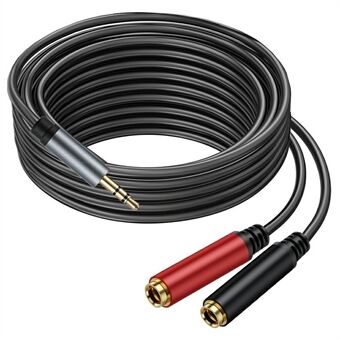 3m 3.5mm Hane Stereo TRS till Två 6.35mm 1/4 Tum TS Hona Stereo Brytkabel Y Splitter Kabel