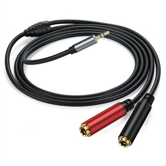 2m 3,5mm Hane Stereo TRS till Två 6,35mm 1 / 4 Tum TS Hona Stereo Breakout Kabel Y-Splitterkabel