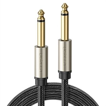 UGREEN 40812 3-Meter 6.35mm Male to 6.35mm Male Audio Cable Low Noise Immunity for Guitar/Home Theater/Speaker/Amplifier