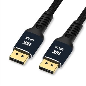 DP-003-2M DisplayPort 2.0 DP till DP-kabel 16K / 60Hz sladd Ultra-HD UHD DP-sladd för PC Bärbar TV-stöd 80Gbps datakabel för höghastighetsöverföring