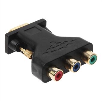 Guldpläterad VGA Hane till 3RCA Adapter Video Audio VGA Converter Adapter Lämplig för HDTV DVD (röd, blå, grön)