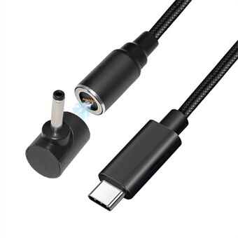 USB-C till 3,0x1,1 mm för Acer/Asus/LG/ Samsung bärbar dator, 1,8m PD 100W snabbladdningsadapter för bärbar dator 8-stifts metallkontakt Magnetisk absorption Böjtålig DC-kabel