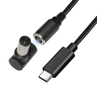 USB-C till 7,4x5,0 mm för HP bärbar dator, 1,8m PD Quick snabbladdningsmagnetisk kontakt för bärbar dator Laddningsadapter för bärbar dator Dammtät likströmskabel med hög effekt