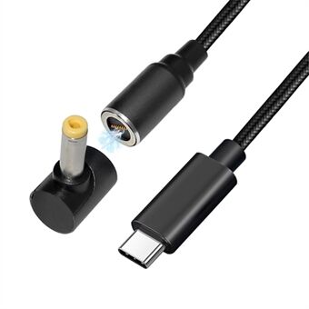 USB-C till 4,8 x 1,7 mm för bärbar dator från Dell/HP, 1,8 m 100 W magnetisk absorptionsadapter för bärbar dator Snabbladdning DC-kabel