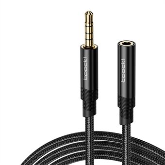 TOOCKI TQ-X41 Ljudförlängningskabel 2m 4-sektion 3,5mm stereokontakt hane till hona-kabel