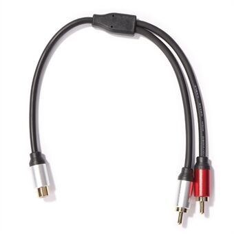 1RCA hona till 2RCA manlig ljudkabeladapter för högtalare DVD TV Bärbar bärbar RCA Audio Y splitterkabel