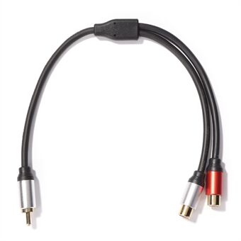 1RCA hane till 2RCA kvinnlig ljudkabeladapter för högtalare DVD TV Laptop Bärbar RCA Audio Y splitterkabel