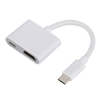 H9 USB C till HD Mini Adapter med PD-laddningsport för iPhone 15 HDTV Projektor Monitor