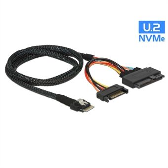 U.2 U2 SFF-8639 till Slim SAS SFF-8654 4i NVME PCIe SSD-kabel för moderkort Intel SSD 750 p3600 p3700 M.2