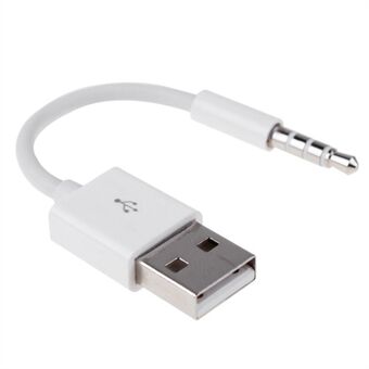 0,15 m Anti-interferens 3,5 mm hane AUX ljudjack till USB 2.0 hane adaptersladd