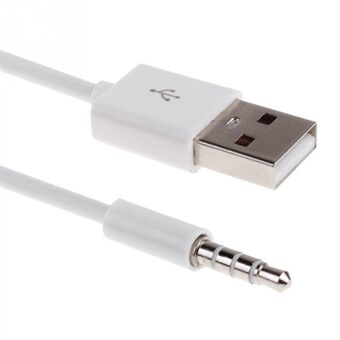 1 m Anti-interferens 3,5 mm hane AUX ljudjack till USB 2.0 hane omvandlarkabel