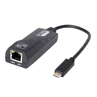 CY UC-064 Type-C hane till 1000Mbps Gigabit Ethernet nätverks-LAN-adapter för laptop - Svart