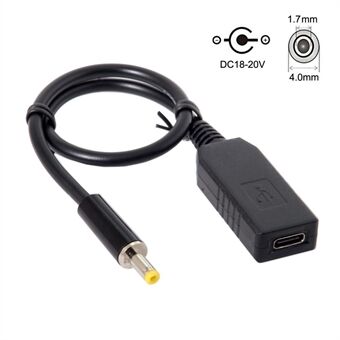 CY UC-101 USB-C hona till 4,0*1,7 mm han power plug PD emulator trigger laddningskabel