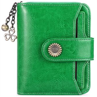 5185 Äkta nötläder Plånbok Blixtlåsficka Billfold Korthållare Väska Mynt Påse Körkortsförvaringspåse