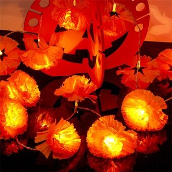 1,5m 10 LED Dahlia Fairy Lights batteridrivna ljusslingor Halloween kyrkogårdsdekoration