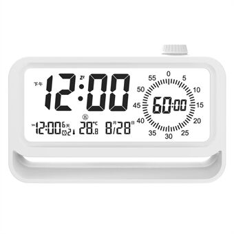 Digital Väckarklocka med Visuell Timer 3-läges Ljusstyrka Nedräkning LCD Tidspåminnelse (Ingen Batteri)