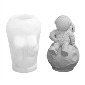 A101C-12 Astronaut Planetform DIY Silikon Fondantform Bakverksdekoreringsverktyg (BPA-fritt, ingen FDA)