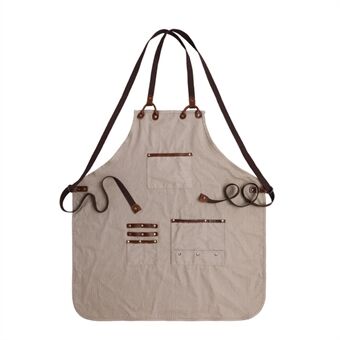 Vintage Work Shop Multi-pocket Tools Canvas Apron Waterproof Multifunctional Bib for Men