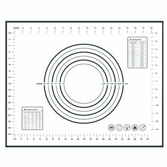 40x50CM Degbaksduk 0.35MM Tjock, Icke-klibbig Matta av Glasfiberduk + Silikon Bakduk (Fri från BPA, Ej FDA-certifierad)