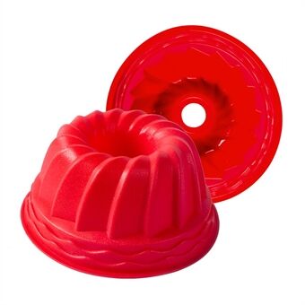 3D Spiralformad bakform för Bundt Cake med vågig kant, gör det själv med silikonugnsform (ej FDA-godkänd)