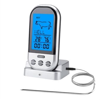 TS-HY62 Stor LCD-skärm Kök Outdoor BBQ Termometer Mat Kötttemperaturmätningsverktyg (BPA-fritt, FDA-certifierat)