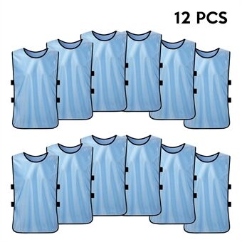 12PCS Adults Soccer Quick Drying Football Vest Practice Sports Vest Breathable Bibs