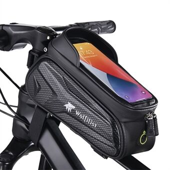 WOLFILIST S002 Vattentät Cykel Top Tube Bag Cykling Touch Screen Telefon Pouch Cykel Front Beam förvaringsväska