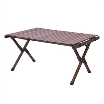 SHINETRIP A370-H0S 60cm Bokträ Camping hopfällbart bord Outdoor bärbart massivt trä grillbord (svart valnöt)