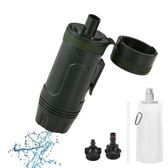 K8658 Bärbart vattenfilter sugrör BPA-fritt vattenfiltreringssystem med påse för Outdoor överlevnad nödsituation (FDA-certifierad)