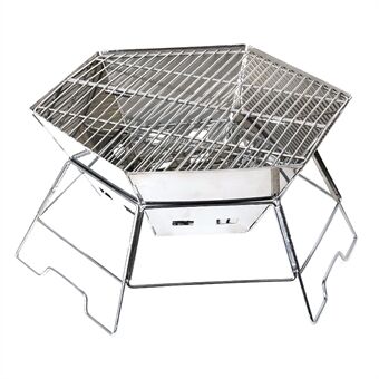 HALIN Grill kolgrill i rostfritt Steel Sexkantformade BBQ verktygssatser för Outdoor / BBQ