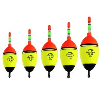 5 st / förpackning 5g-50g EVA Foam Fishing Floats Fishing Floating Foam