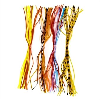 4 paket Silikon Jig Kjolar DIY det själv Gummi Fiske Jig Lures Fiskbete Tillbehör Spinnerbaits Buzzbaits med Noctilucent Strip