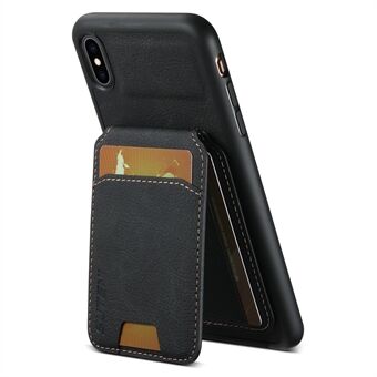 SUTENI H02 för iPhone X / XS 5,8 tum Litchi Texture Case PU läder + TPU vertikal flip-mobilfodral