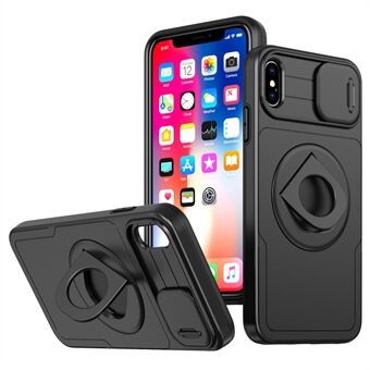 För iPhone X / XS Magnetiskt skal Ståfunktion Anti-Rep Skyddande Mobilskydd