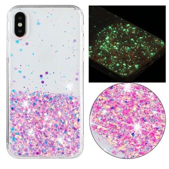 TPU-telefonfodral för iPhone X / XS 5,8 tum Pouchen Anti-Scratch Epoxi Glitter Skimrande Telefonskal