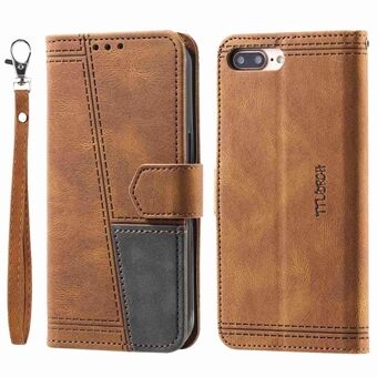 TTUDRCH 004 for iPhone 7 Plus/8 Plus  Wallet Style Splicing Design PU Leather Skin-touch Feeling Stand Anti-scratch Case with RFID Blocking Function