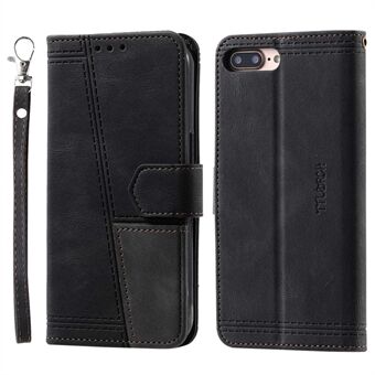 TTUDRCH 004 for iPhone 7 Plus/8 Plus  Wallet Style Splicing Design PU Leather Skin-touch Feeling Stand Anti-scratch Case with RFID Blocking Function