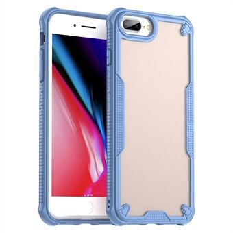 För iPhone 8 Plus / 7 Plus Fodral PC+TPU Halvtransparent Frostad Yta Skyddande Mobilskal