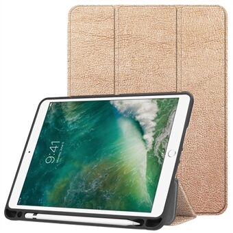 Tri-fold Stand Smart Leather Tablet Case med pennfack för iPad  (2018) /  (2017)