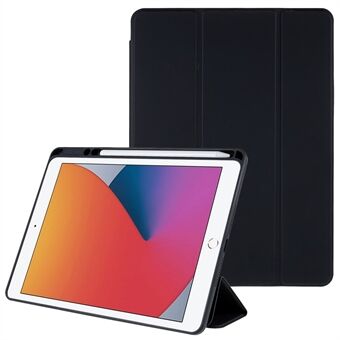 For iPad  (2017)(2018) Strong Magnetic Adsorption Cover Trifold Stand PU Leather Hard Acrylic Detachable Protective Case with Pencil Holder