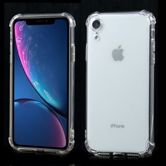 Fyra hörn Dämpande droppbeständig klar TPU-telefonskydd för iPhone XR  - genomskinlig