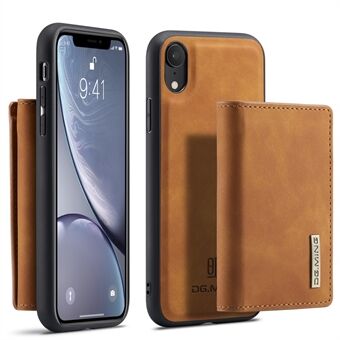 DG.MING M1-seriens telefonskal Hybrid-fodral med ställ och magnetisk plånbok för iPhone XR 6,1 tum