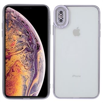 Anti- Scratch Exakt utskärning galvanisering Transparent TPU-fodral Telefonskal för iPhone XS Max 