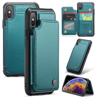 CASEME C22-serien för iPhone XS Max 6.5 tumsfodral PU+TPU RFID-blockerande telefonfodral