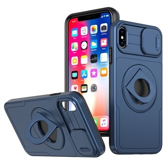 För iPhone XS Max-telefonfodral TPU+PC magnetiskt lock kameraskydd