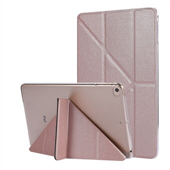 Silk Texture Origami Stand PU läderfodral till iPad mini (2019) 