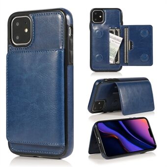 PU Leather + TPU Multiple Card Slots Stand Phone Cover Shell for iPhone 11  (2019)