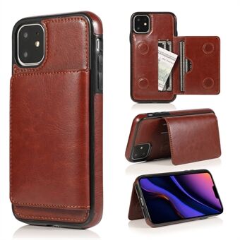 PU Leather + TPU Multiple Card Slots Stand Phone Cover Shell for iPhone 11  (2019)