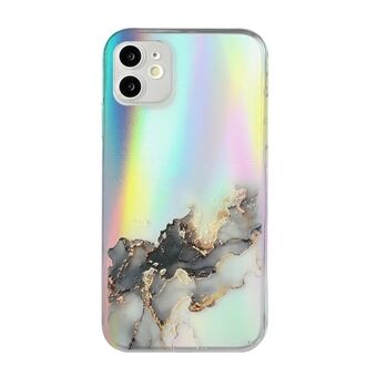 Präglat Marmormönster Laser Design TPU Telefon Skyddande Bakfodral Skal för iPhone 11 